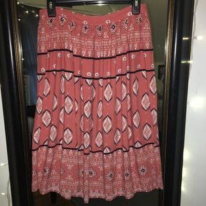 High waisted midi skirt